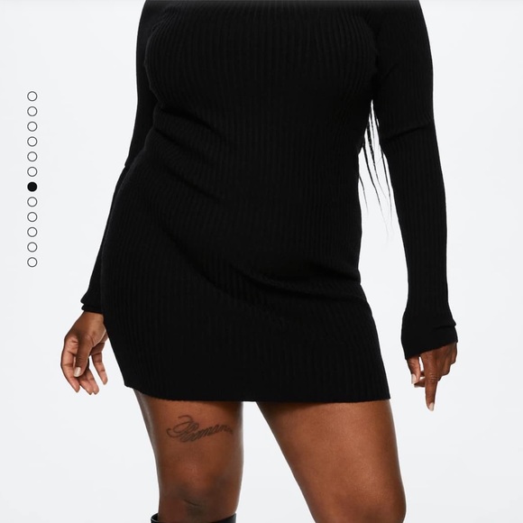 NWT MANGO ribbed knit dress black size MEDIUM - Picture 3 of 11